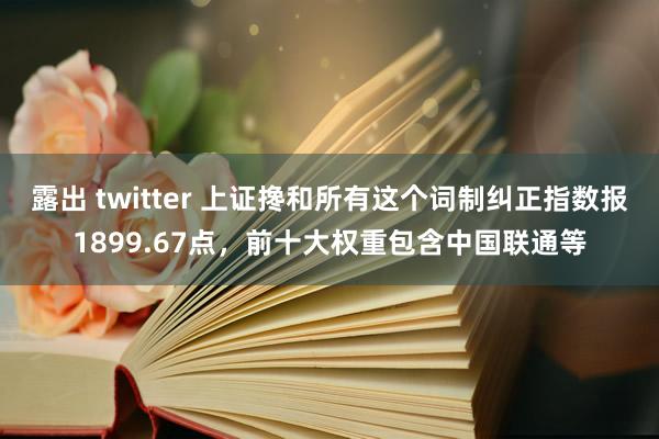 露出 twitter 上证搀和所有这个词制纠正指数报1899.67点，前十大权重包含中国联通等