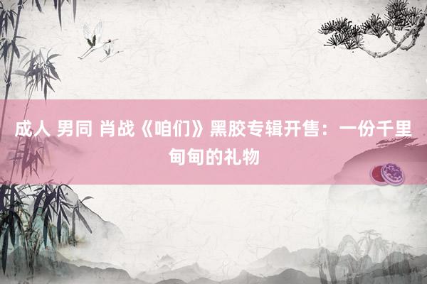 成人 男同 肖战《咱们》黑胶专辑开售：一份千里甸甸的礼物