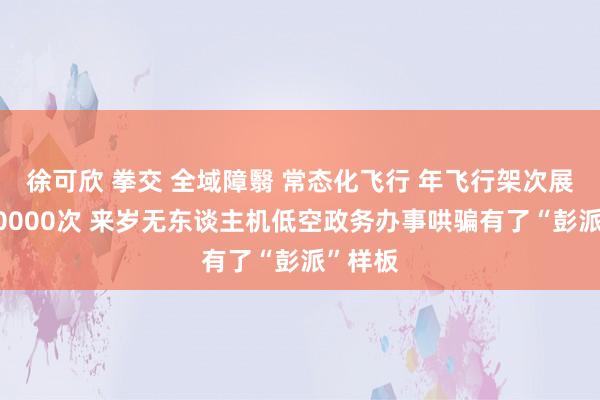徐可欣 拳交 全域障翳 常态化飞行 年飞行架次展望达30000次 来岁无东谈主机低空政务办事哄骗有了“彭派”样板