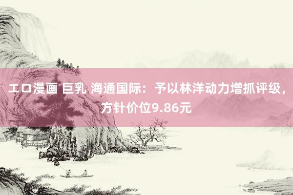 エロ漫画 巨乳 海通国际：予以林洋动力增抓评级，方针价位9.86元