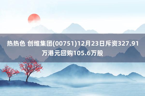 热热色 创维集团(00751)12月23日斥资327.91万港元回购105.6万股