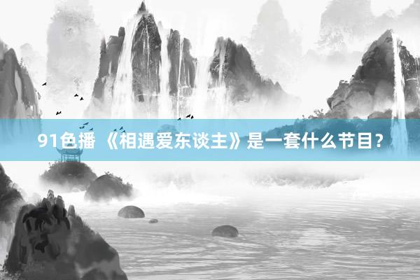 91色播 《相遇爱东谈主》是一套什么节目？