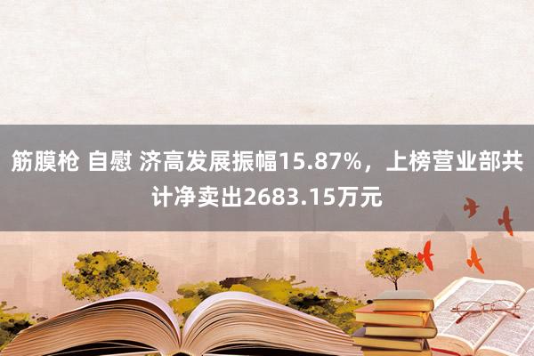 筋膜枪 自慰 济高发展振幅15.87%，上榜营业部共计净卖出2683.15万元