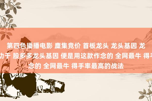 第四色播播电影 麇集竞价 首板龙头 龙头基因 龙头运转 连板用功于 股多多龙头基因 便是用这款作念的 全网最牛 得手率最高的战法