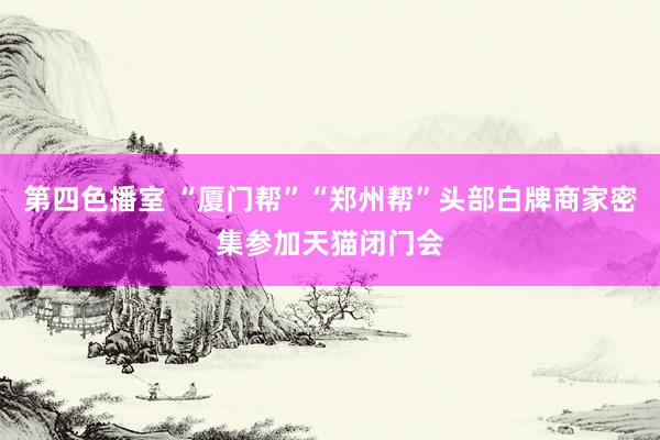 第四色播室 “厦门帮”“郑州帮”头部白牌商家密集参加天猫闭门会