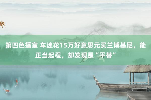 第四色播室 车迷花15万好意思元买兰博基尼，能正当起程，却发现是“平替”