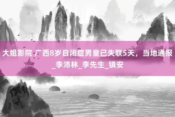 大姐影院 广西8岁自闭症男童已失联5天，当地通报_李沛林_李先生_镇安