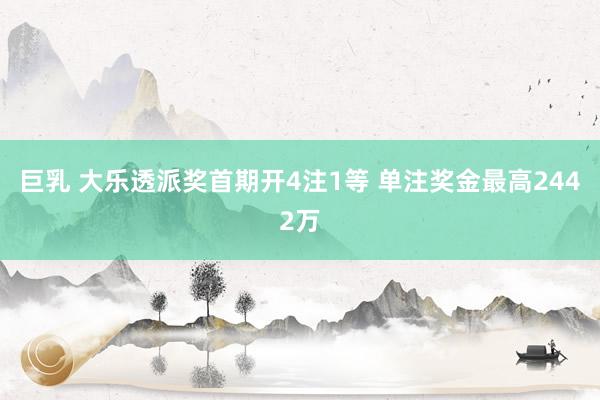巨乳 大乐透派奖首期开4注1等 单注奖金最高2442万