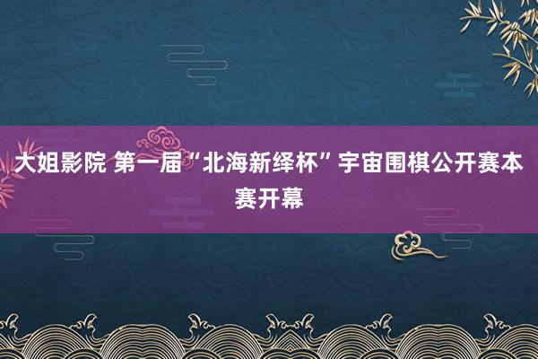 大姐影院 第一届“北海新绎杯”宇宙围棋公开赛本赛开幕