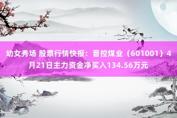 幼女秀场 股票行情快报：晋控煤业（601001）4月21日主力资金净买入134.56万元